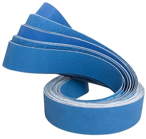 FEIHU 12 Stück Beruf Schleifband Set,Zirkoniumkorund Schleifbänder 50 x 1500 mm Körnung 2X 60,80,100,120,240, 320 für bandschleifer schleifbänder,Schärfen, Entrosten