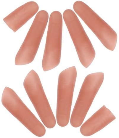 Veemoon Lot de 10 Faux Bouts de Pouce Réalistes en Vinyle, Accessoire de Doigt Portable pour Farces et Spectacles de Magie, Accessoires de Doigts Coupés pour Halloween et Effets Spéciaux