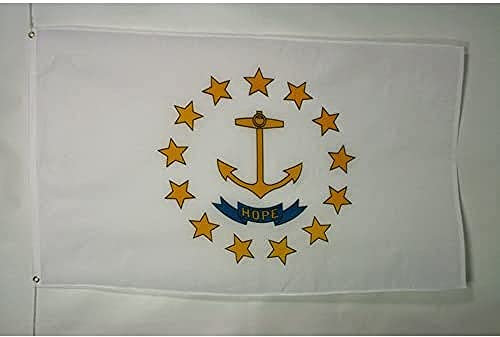 AZ FLAG - Flagge Rhode Island - 150x90 cm - Bundesstaat Rhode Island Fahne 100% Polyester mit Messing-Ösen - 110g