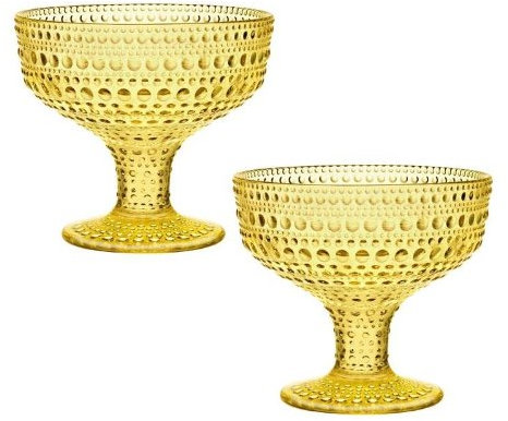 Iittala Kastehelmi Schale 0,35l Set, gelb Lime 2 Stück