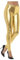 Smiffys 80er-Jahre Metallic Disko-Leggings, Gold