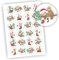 24 Aufkleber Adventskalender Zahlen Fest Weihnachten Aufkleber Sticker DIY Faultier