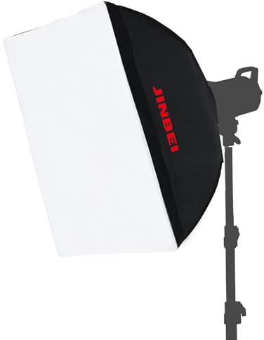 JINBEI Professionelle, tragbare rechteckige Softbox, nur mit Bowens-Halterung, 2 Diffusoren, ohne Ständer, M-60 x 90 cm, für Fotostudio, Speedlite, Portraitprodukt, modische Videoaufnahme