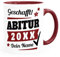 Tasse Abitur Abi mit Name und Jahr personalisiert Geschenk Abiturient Schulabschluss Tochter Sohn SpecialMe® bordeauxrot Keramik-Tasse