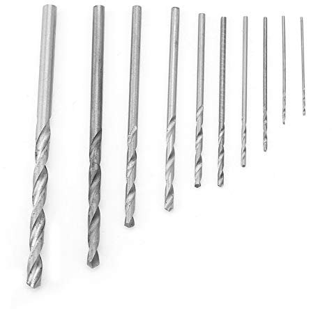 10PCS Foret metal, Foret de Torsion de Diamant, Foret diamant, 0.5mm-3mm acier à grande vitesse à tige droite en titane ensemble, outils de forage, pour Banc Perceuse Moulin Suspendu