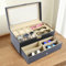 NaMaSyo Uhrenbox, Display Uhren- und Sonnenbrillen-Schmuckbox, 6 Uhrenbox-Schmucketui und 9 Slots Sonnenbrillen-Organizer, Brillenetui Uhren- und Sonnenbrillen-Box für Herren Damen