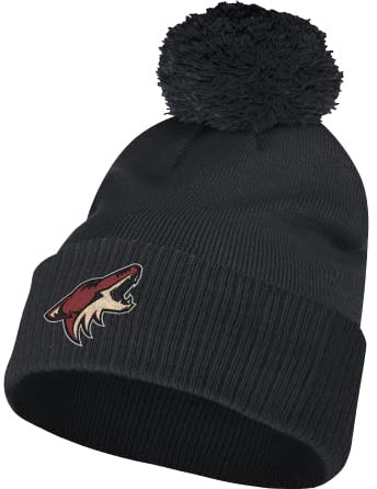 adidas NHL Bommelmütze mit Bündchen, Arizona Coyotes, Schwarze Farbe