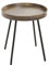 HAKU Möbel Beistelltisch, Eiche dunkel, schwarz, MDF, Metall - Maße: H 45 x Ø 40 cm, Style: Modern