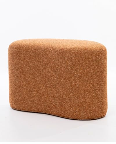 SIX Design Pouf Polsterhocker Sitzhocker Fußhocker 66x35x42 Webstoff Terrakotta