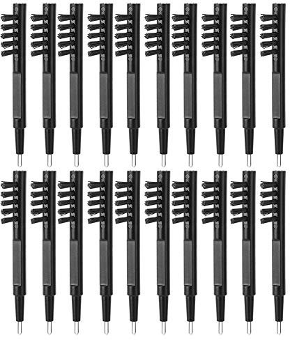 ANKROYU 20 piezas cepillo de limpieza para audífonos, cepillo de limpieza para amplificador auditivo con imán de bucle de cera, accesorio para audífonos, kits de limpieza para audífonos