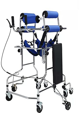 YSUEFIJO Gehhilfe fur Senioren Walker, Rollstuhl für Ältere und Behinderte, Große Menschen Stehen Aufrecht Walker, Rollator Gehhilfen Senioren Walker mit Achselstütze, Rollstuhl für Erwachsene