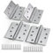 Bwintech 2 Pairs 100 x 75 x 2.7mm (4 inch) Satin Chrome Brushed Steel Hinge for Fire Door, Ball Bearing Hinge for Internal Use in Residential and Commercial Buildings