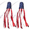 Anley 101,6 cm Windsack mit amerikanischer US-Flagge, Sterne und Streifen, patriotische Dekorationen, bestickte Sterne und lichtbeständig, 9,5 m (2 Stück)