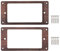 Ghulumn 2 Stücke E-Gitarren Humbucker Holz Rahmen Montage