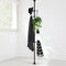 Sempicad Coat Rack Freestanding, 56 to 125 inch Adjustable Tension Rod Hanger with 12 Hooks for Hanging Coat, plant,Jacket, Hat, Scarf, Suitable for Living Room, Balcony, Kitchen Black