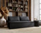 Kaiser Möbel, Klappsofa mit Schlaffunktion, Sofa Duo, Schlafsofa Couch, Loungesofa, Bettsofa, Wohnzimmer, Schlafzimmer, ​POSO Stoff- Cord 90 x 200 x 92 cm Dunkelgrau