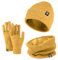 Mütze, Schal & Handschuh-Sets Für Damen und Herren Wintermütze Strickmütze Loop Schal Damen Winter Mütze Schal Handschuhe Set Herren Beanie Wintermütze Winterhandschuhe Gelb