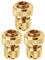 Tesmotor Connettore rapido per tubo flessibile in ottone, splitter per tubo da giardino a 2 vie, connettore per rubinetto a 2 vie con on/off individuale e due connettori rapidi, confezione da 3