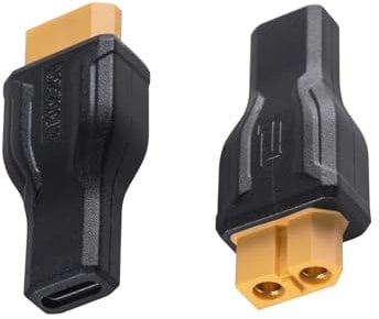 Maxhood XT60 to USB C Adapter, 2Pack Type C to XT60 Female to Female Connector 100W 20V 5A Charging Adapter Compatible for Drone, Model, Energy Storage Power, Outdoor Power