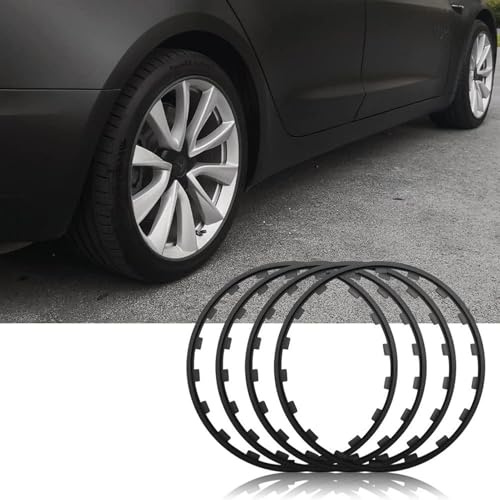 RVUEM Alufelgen Randring, 16-21 Zoll Felgenschutz, Universeller Radnaben Dekorstreifen, Rad Kantenschutzring, Gute ElastizitäT, 4er-Set