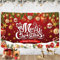 Frohe Weihnachten Background Party Deko, Große Merry Christmas Weihnachtskugeln Weihnachtsbanner Backdrop für Outdoor Indoor Wand Hof Garten Weihnachtsdeko Hintergrund Neujahr Heiligabend Dekoration