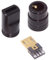 cablecc Connecteur à souder 5 broches Micro USB2.0 mâle avec coque en alliage d'aluminium Noir Personnalisation pour câble de 4,0 mm ~ 6,0 mm