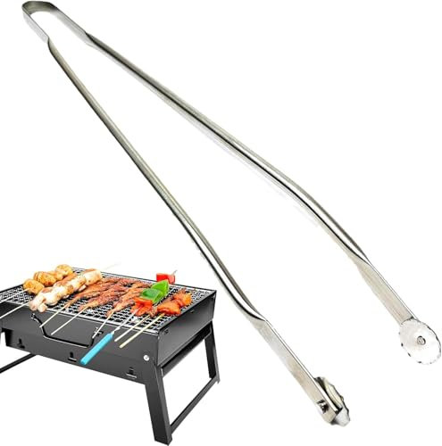 Pince tournante à saucisse, pince à saucisse, pince à saucisse, pince à barbecue, pince à barbecue avec roues, pince de cuisson (50 cm)