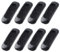 MOROBOR Lot de 8 poignées de porte coulissante ovales auto-adhésives sans perforation pour fenêtre coulissante de placard ou porte miroir (noir)