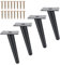 FOGAWA 4 Stück Schräge Möbelfüße Schwarz 15cm Konisch Möbelbeine Ersatz Möbelfüße Metall Schrankfüße Sofa Füße mit Schrauben für Sofa, TV-Schrank, Bett, Couchtisch, Lehrstuhl