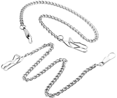 CALLARON 2stücke Uhrenkette Aus Metall Hosenkette Für Taschenuhren Dekokette Mit Vintage-uhrenkettenanhänger Jeanskette Ersatzkette Taschenkettenzubehör Zum Selbermachen