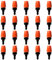 VooGenzek 20 Piezas Boquillas de Niebla Ajustables para Tubo 4/7 mm, Boquilla de Atomización para Césped, Boquilla Ajustable de Riego de Jardín, para Césped, Jardín, Naranja
