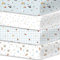 Little Grape Land 4er-Pack Spannbettlaken Spannbetttücher 70x140 cm für Baby- und Kinderbetten – Atmungsaktive Mikrofaser-Babybettlaken, Oeko-TEX zertifizierte Kinderbett-Matratzenlaken, Muschel