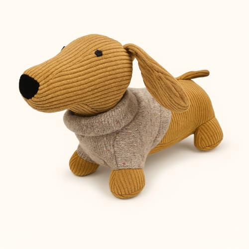 Mel-O-Design Türstopper Dackel 31 cm – Gewichteter Stoff Türhalter – Dekorativer Door Stopper Hund für Zuhause