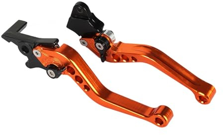 Bremse Kupplungshebel Universal Motorrad Kupplung Brems Griff Trommel Hebel CNC Fit Für Suzuki Motorrad Roller Modifikation Zubehör(Orange)