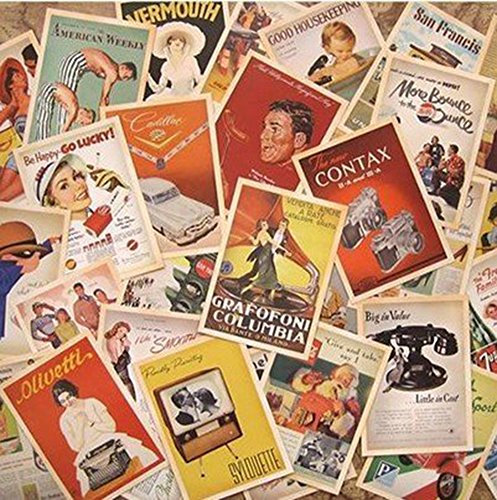 Monkeybrother 32 Stk. Vintage alte Europa Poster Reise Postkarten