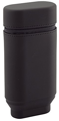 LIHITLAB Oval Type Large Stand Pen Case (Black)