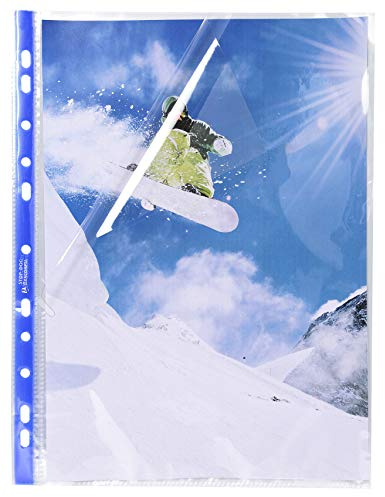 Exacompta - Ref 5880E - Stop Doc Corner Opening Punched Pockets (Pack of 10) - Suitable for Storing A4 Documents, Made From 60 Micron Clear Polypropylene - Corner Opening
