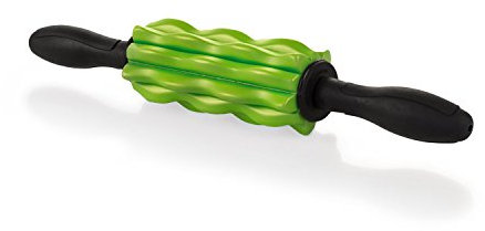 Faszien Massageroller mit Griff | Massage Stick | Faszienroller | universal verwendbar für Rücken Beine Arme | Einfache und schnelle Massage (grün)