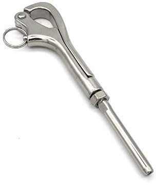 Jingyi 316# Edelstahl Schnellspanner Pelikan Haken Bügel Segelboot Yacht, Silber, 5 mm