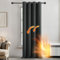Deconovo Small Thermal Insulated Curtain Grey Energy Saving Blackout Curtain for Bedroom 52x 72 Dark Grey 1 Panel
