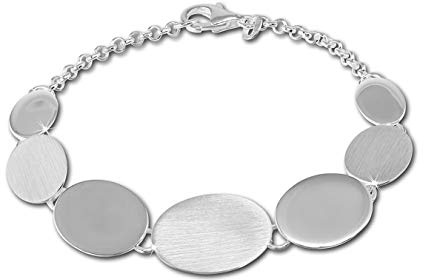 Balia Armband für Damen oval silber matt 925 Sterling Silber Armschmuck D4SDA434 Armband