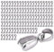 Xinlie Connettori per Ciondoli e Pendenti Chiusura per Ciondoli Ganci Chiusura Per Pendente Fermaglio del Pizzico Per Collana e Bracciali Creazioni di Gioielli fai da te in Argento(100 PCS)