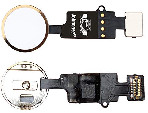 Johncase Home Button Main Key Flex Ribbon Cable Assembly Replacement Part Compatible for iPhone 7/7 Plus and 8/8 Plus All Carriers (Gold)
