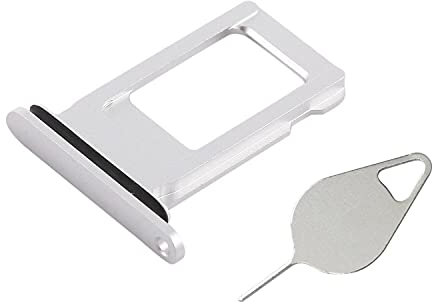 OnlyTech - Tiroir/Support de la Carte sim de Remplacement pour l'iPhone XR Blanc - avec Joint d'étanchéité installé + Outil d'extraction