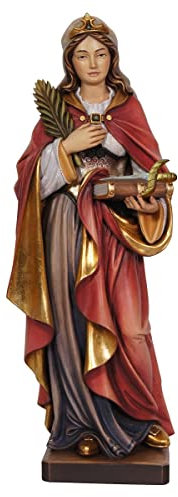 Statue des Heiligen Vittoria, aus Holz geschnitzt und aus Gardena-Tal (12 cm)