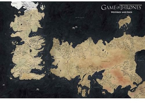 GB Eye GBYDCO140 Maxi Poster Game of Thrones Westeros Map 61 x 91.5cm
