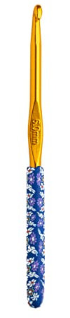 The Quilted Bear Floral Crochet Hooks - Premium Soft Grip Floral Crochet Hook with Ergonomic Polymer Clay Handle (6mm Hook)