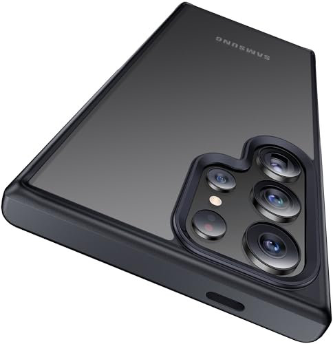 CASEKOO Matt Power für Samsung Galaxy S23 Ultra Hülle [2024 Upgraded Militärschutz] Stoßfeste Kratzfeste Schutzhülle (Anti-Fingerabdruck) Case Dünne Handyhülle S23 Ultra 5G Cover - Edel Schwarz
