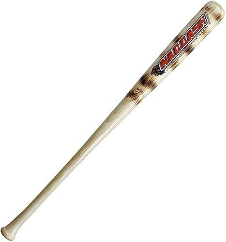 C271 Baseballschläger aus Holz in Profi-Ahornholz für professionelle Spieler, Jugendliche und Erwachsene, mit Flammenarbeit auf dem Schaft, mit Schröpfung in der Größe 86,4 cm/878,8 g, mit klassischer