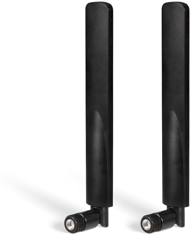 Superbat WiFi Antenna RPSMA Male 6dBi Mimo Dual Band 2.4/5/5.8GHz 2Pcs
